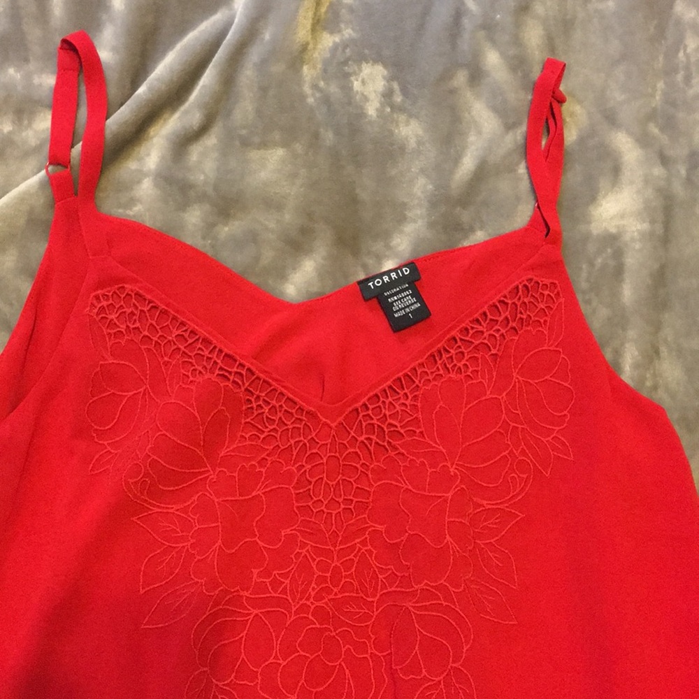Torrid size 1 sheer cami that has 2 layers